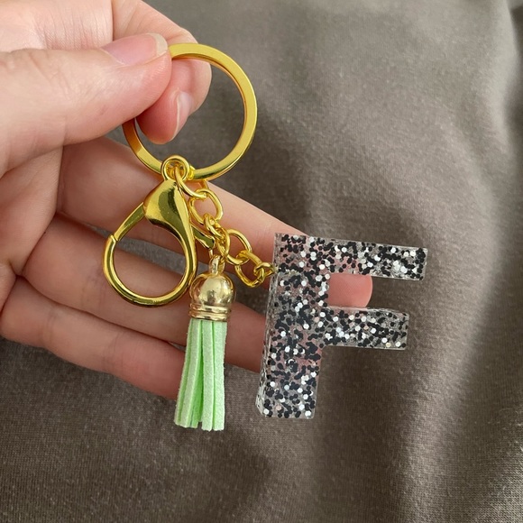 Handmade Letter "F" Keychain - Picture 2 of 6